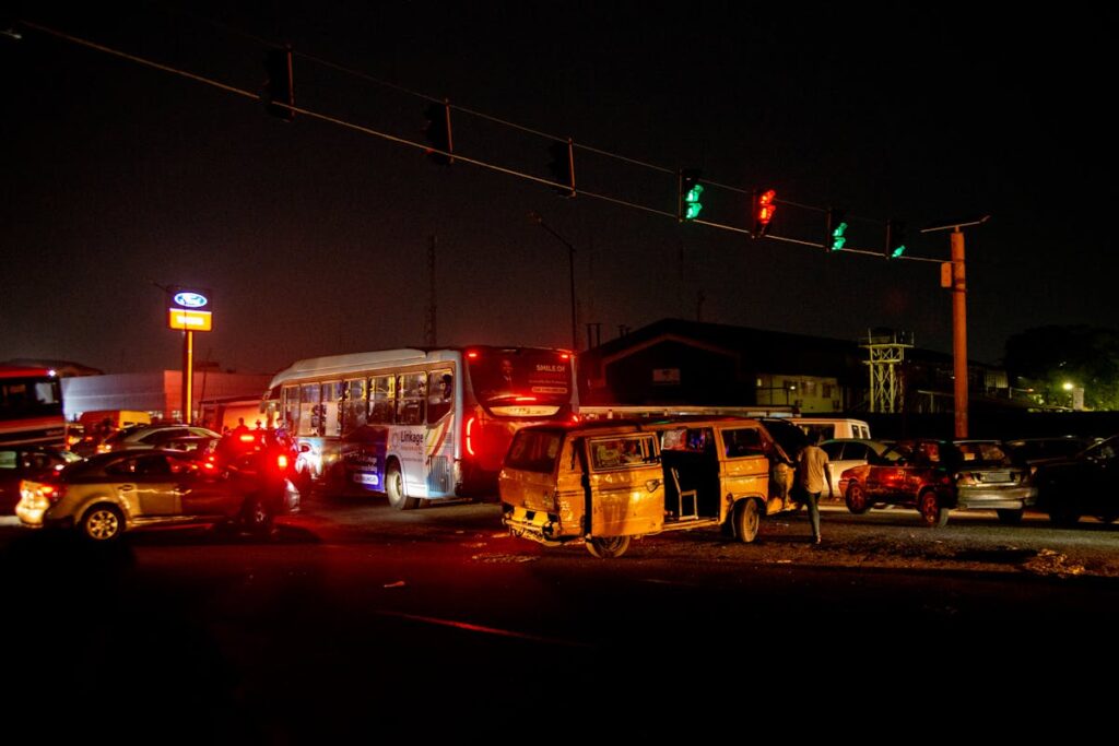 Cars Crash at Night