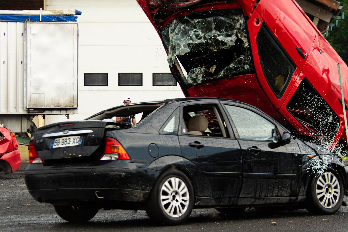 Dramatic Car Stunt Collision During Live Performance