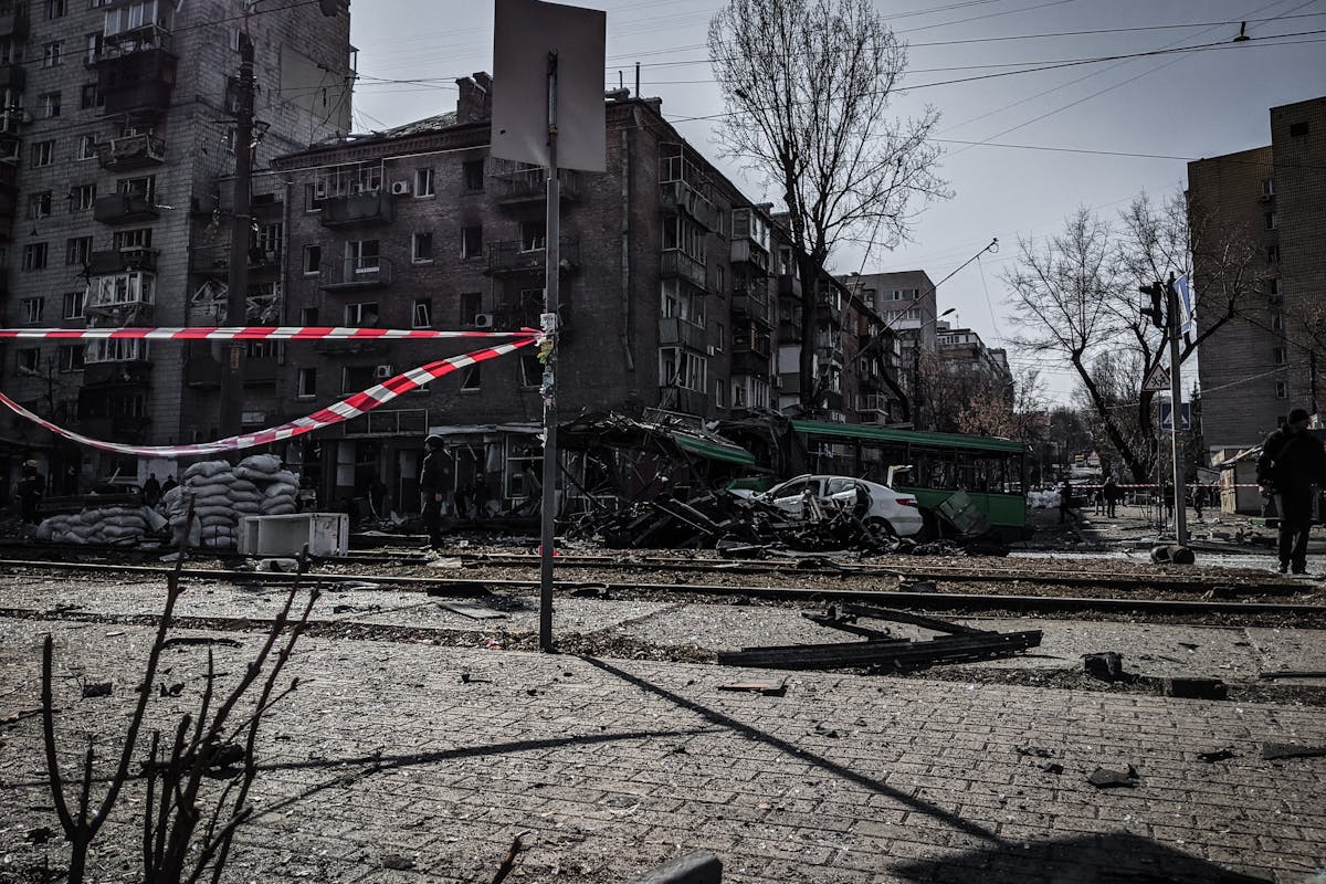 War Destruction in Ukrainian City