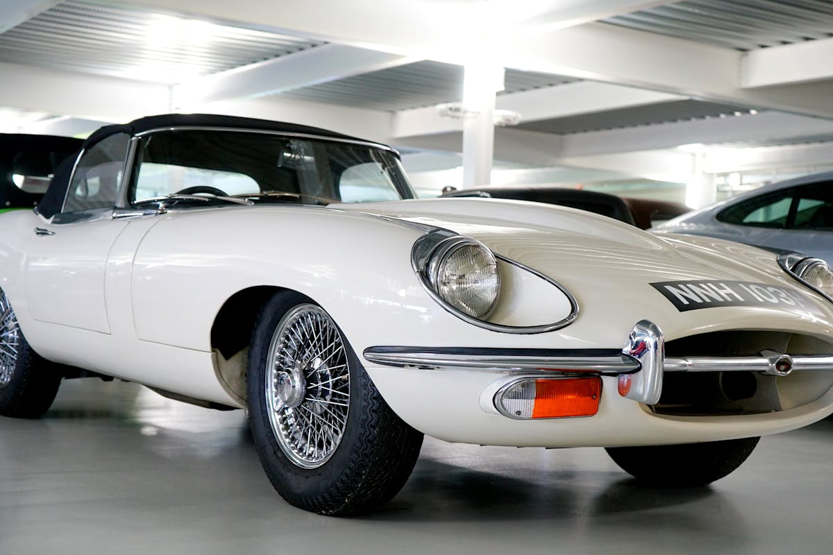 White Convertible Car