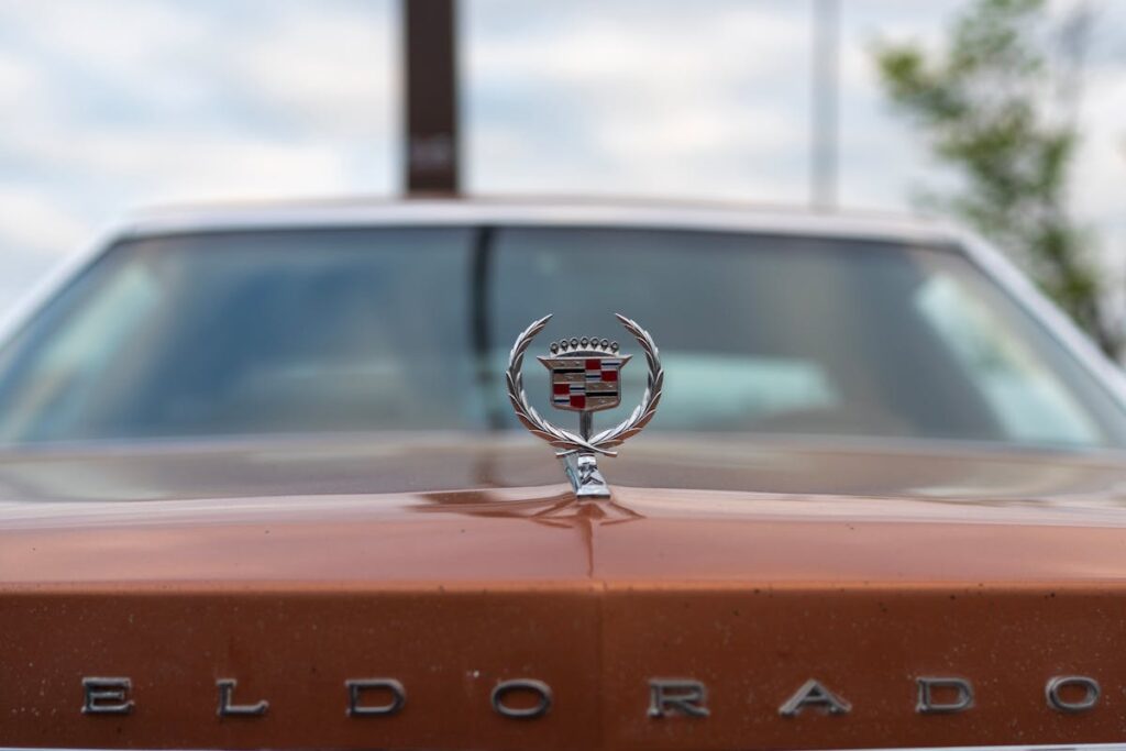 Close-Up of Classic Eldorado Emblem on Vintage Car